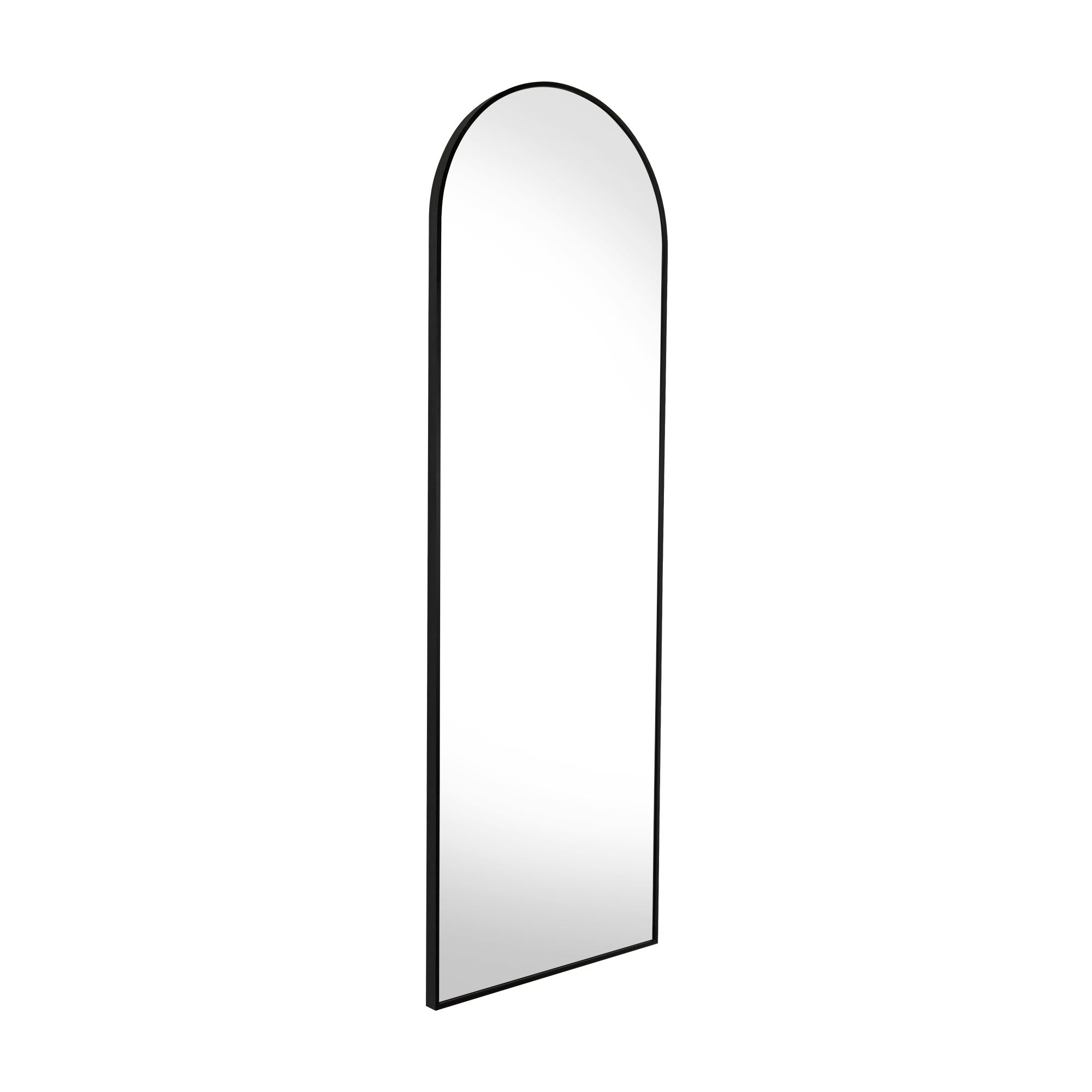 Espejo Rectangular de Piso Victoria, con Marco en Aluminio Negro