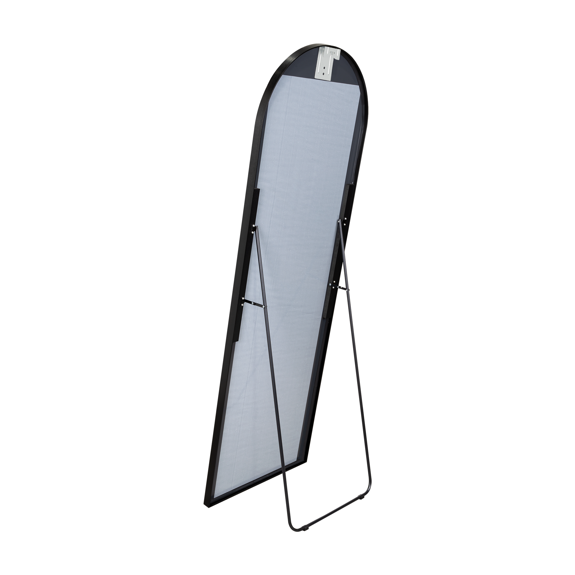 Espejo Rectangular de Piso Victoria, con Marco en Aluminio Negro