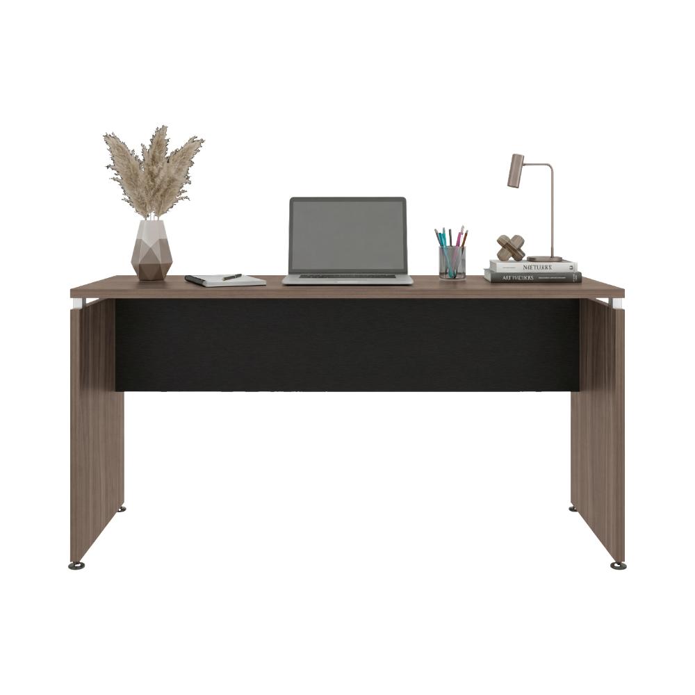 Escritorio Concept 150, Avellana y Wengue, con Amplia Superficie