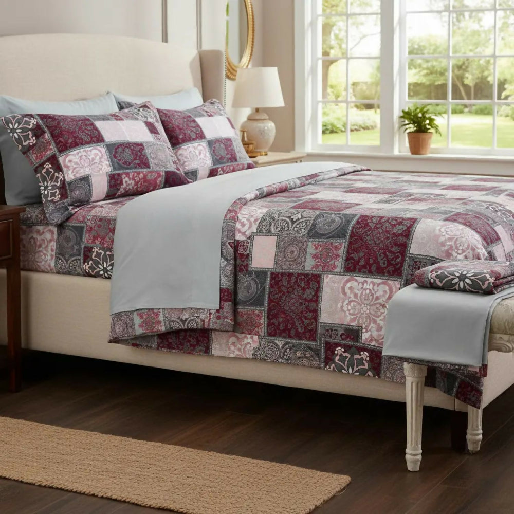 Juego de Sábanas Cama Doble 300 Hilos 100% Algodón Diseño Estambul