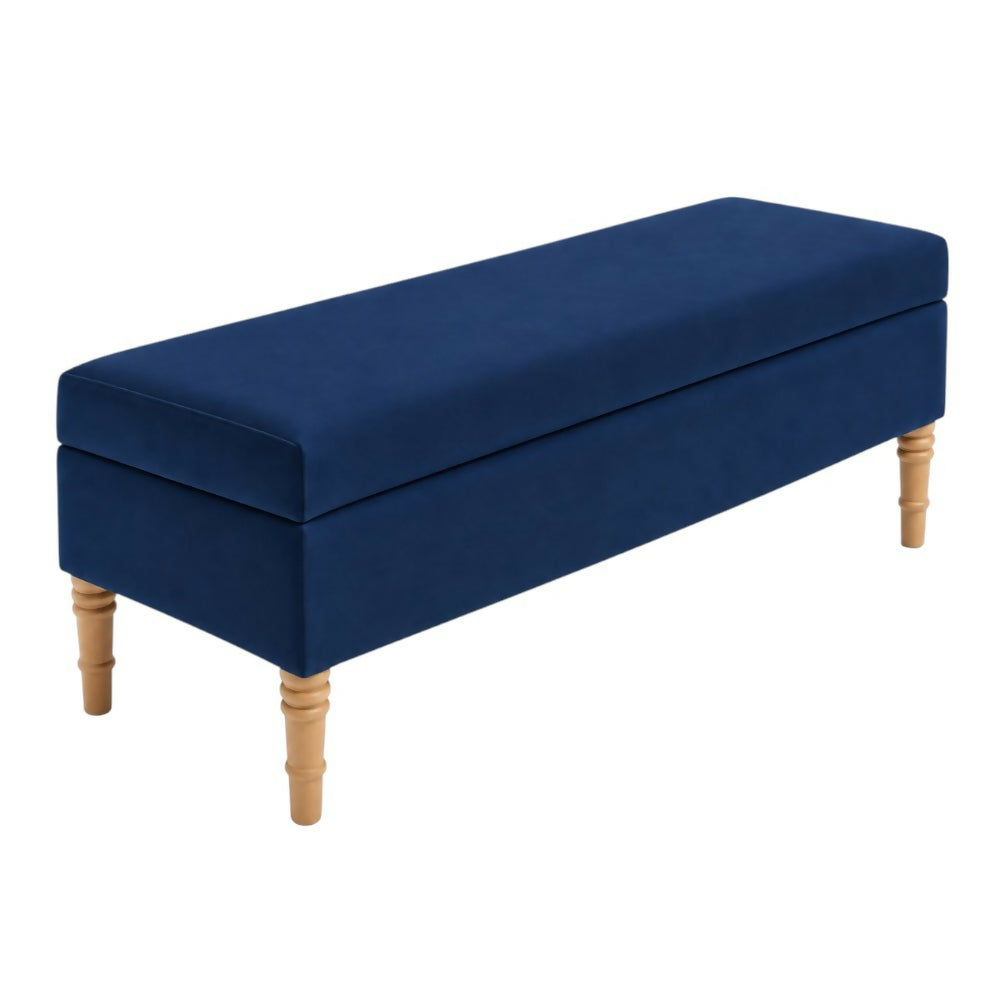 Puff Baul Aura 100x40x50 Azul Tela