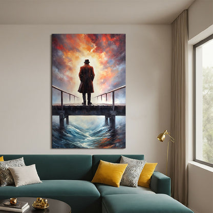 Lienzo Cuadro Decorativo Crepúsculo Solitario 110x80CM