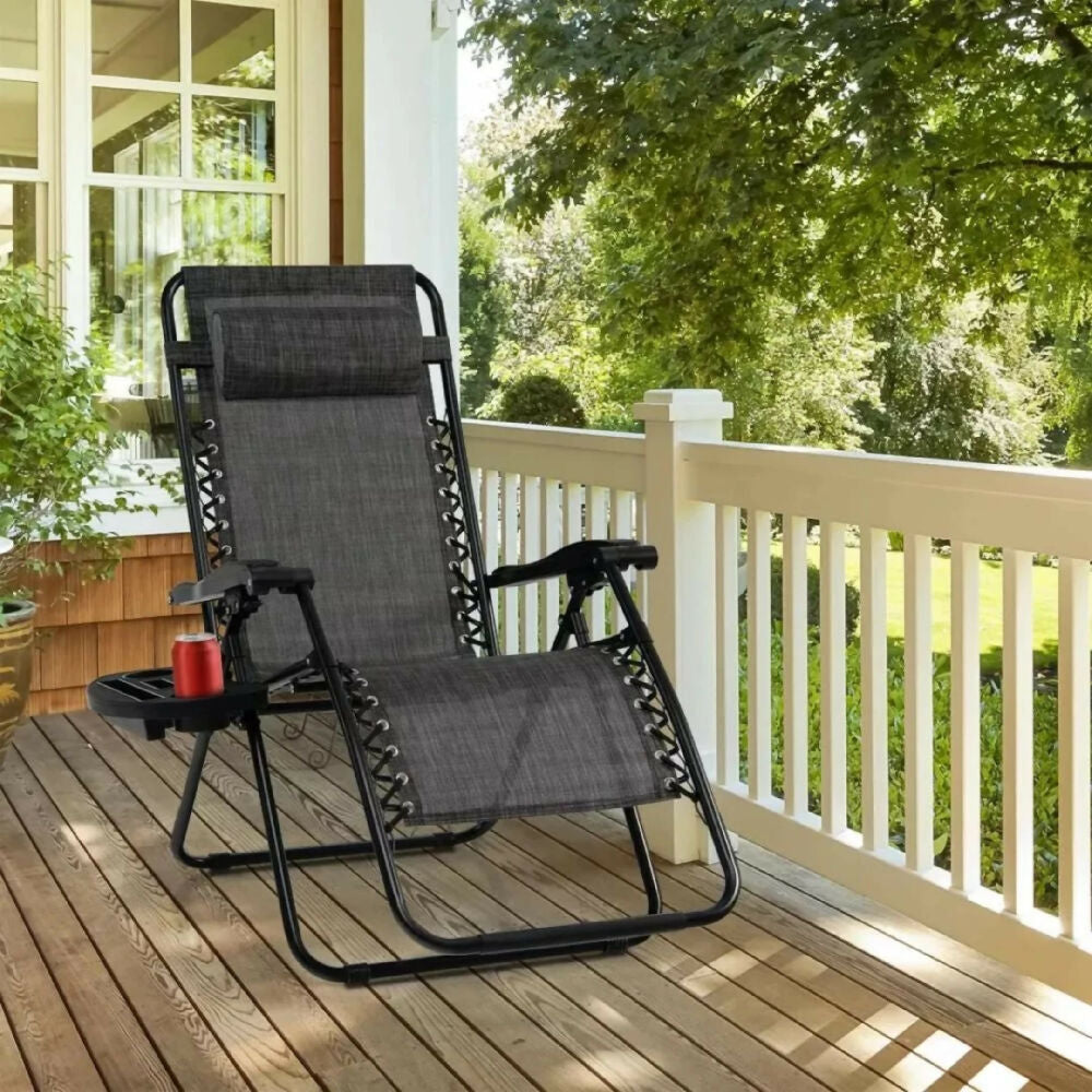 Silla Inclinable De Gravedad Cero Plegable Para Exterior Jardín