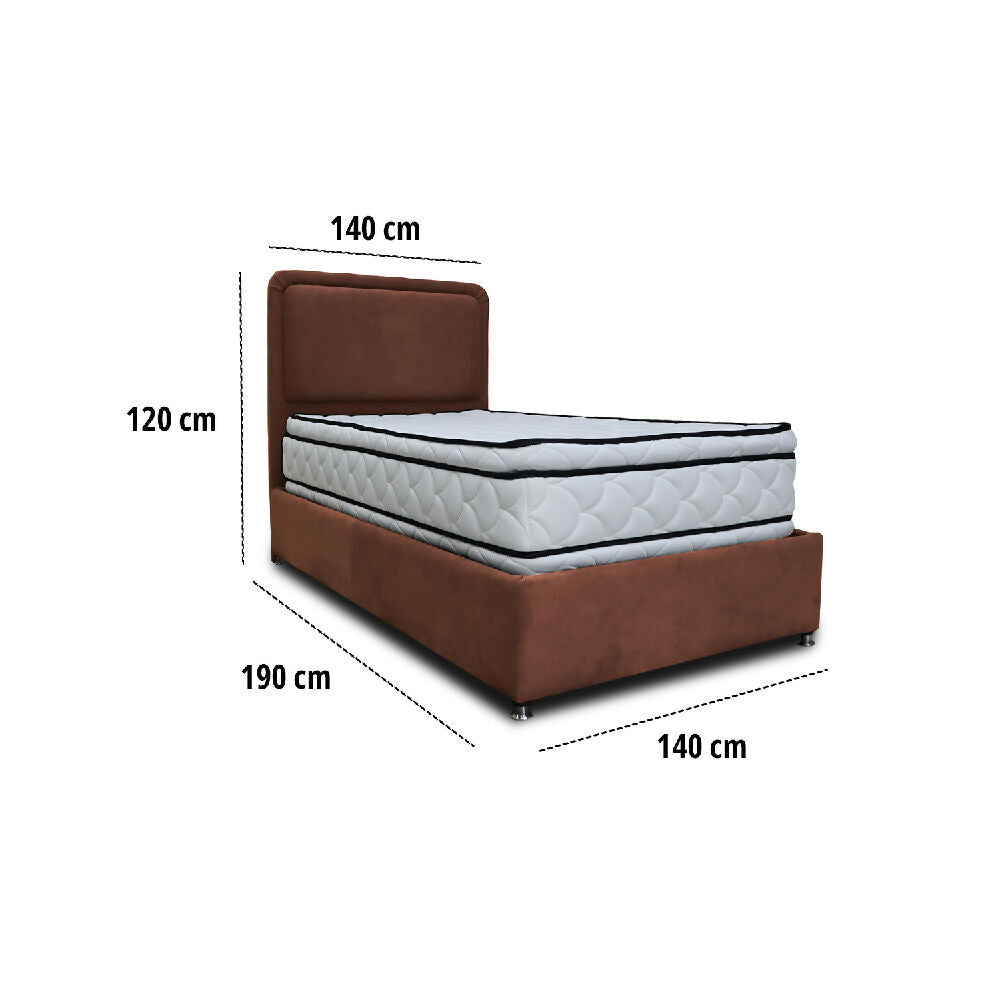 Combo Basecama Nube doble 140x190 mas Espaldar Marrón
