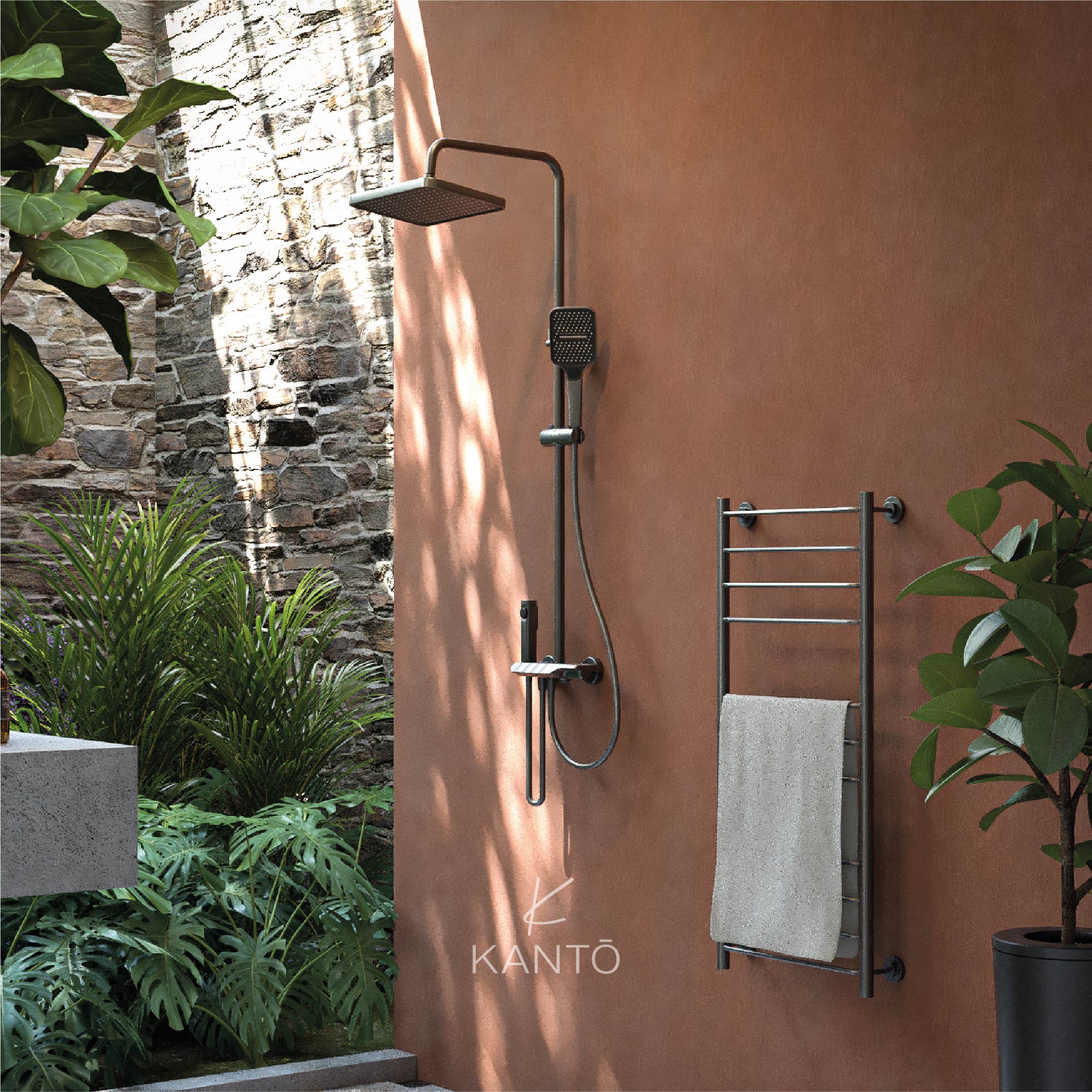 Columna de Ducha Elegance Gun Grey