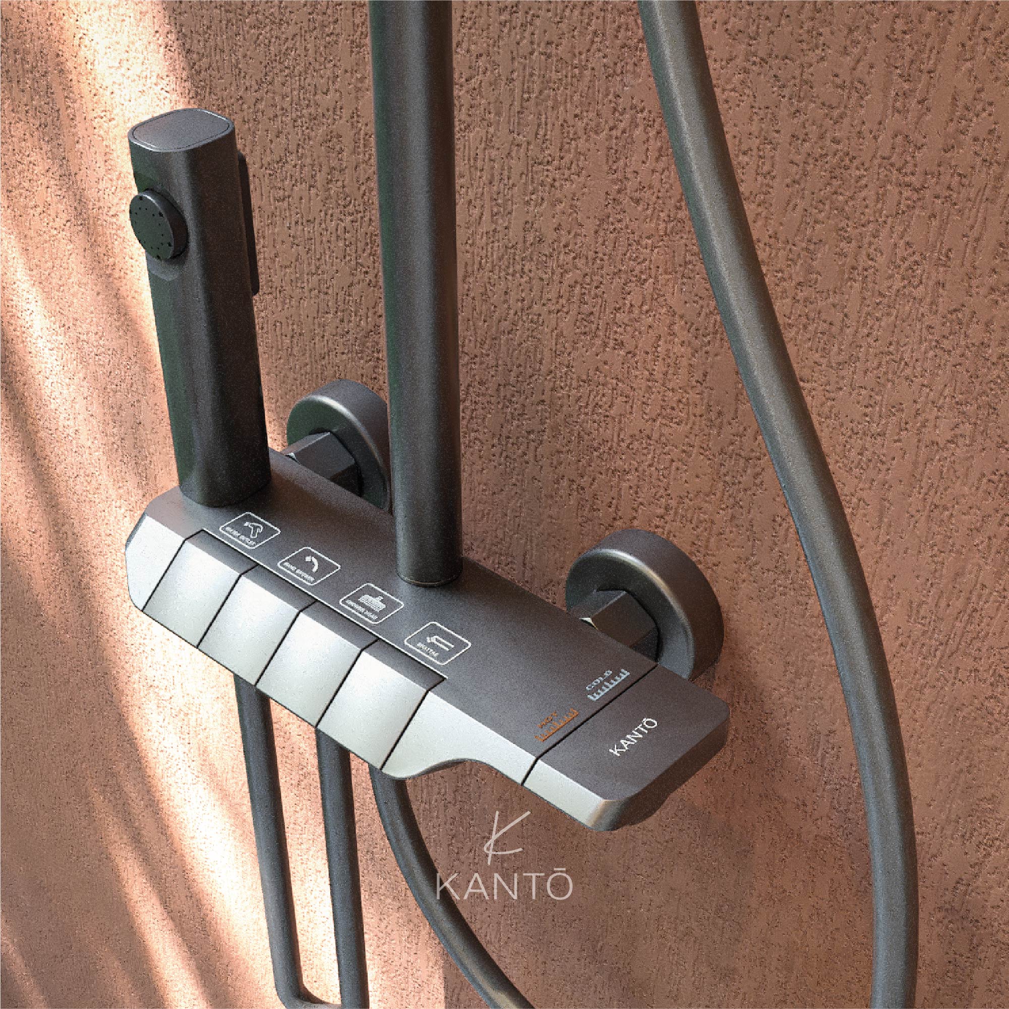 Columna de Ducha Elegance Gun Grey