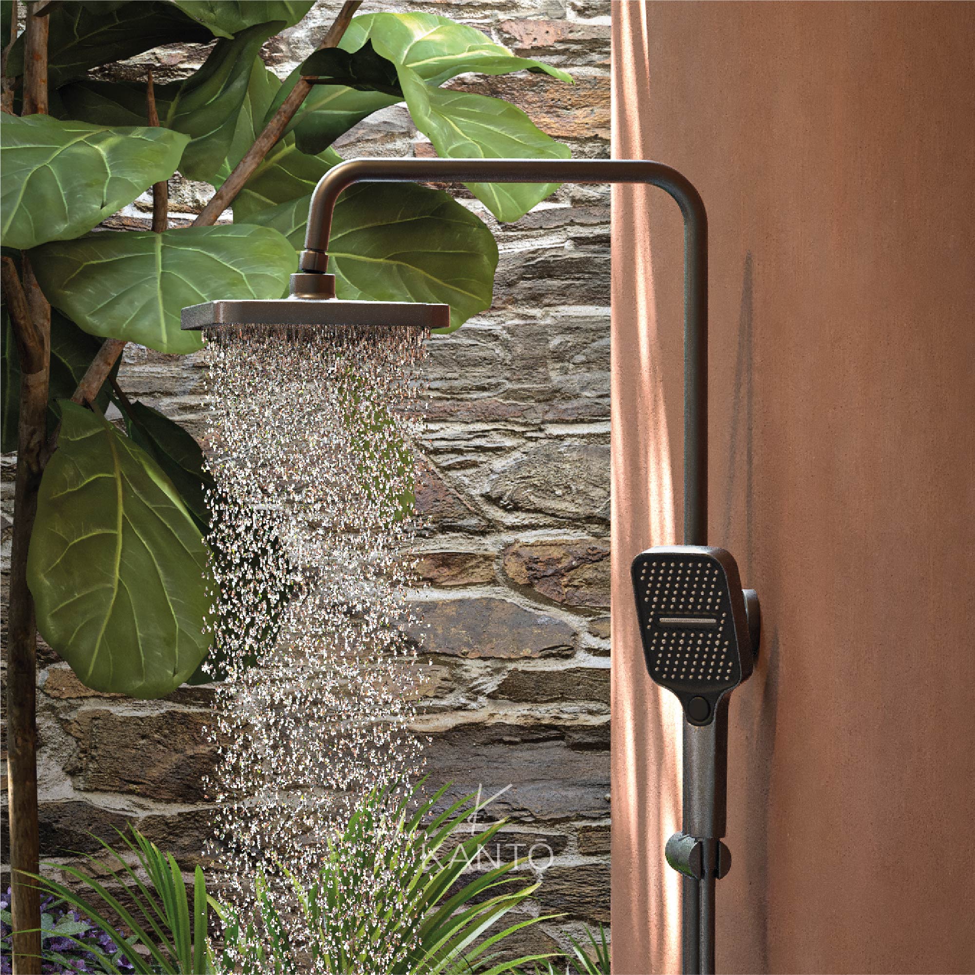 Columna de Ducha Elegance Gun Grey