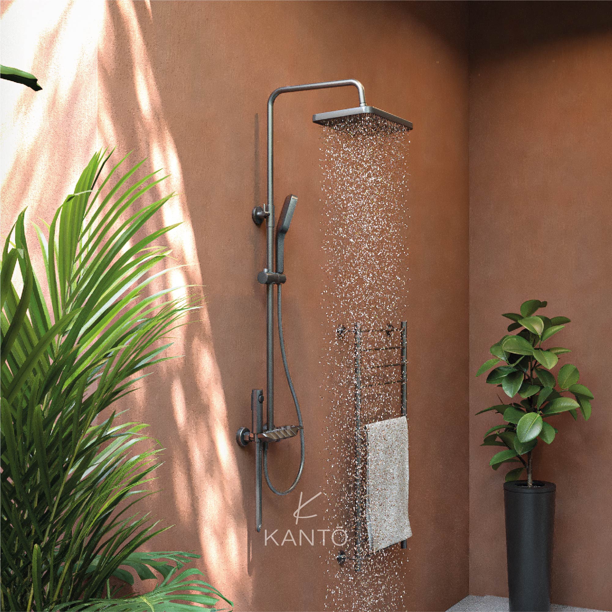 Columna de Ducha Elegance Gun Grey