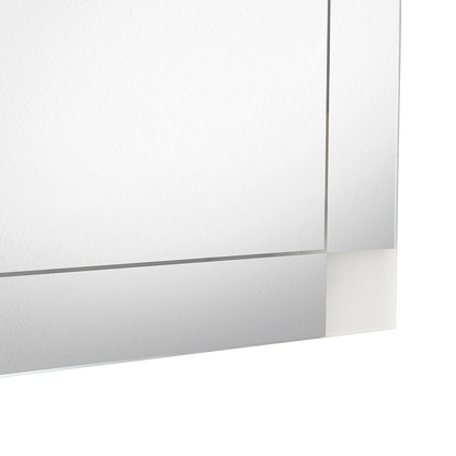 Espejo Rectangular Genova, Capri 75, ensamble a la pared con Diseño en Sandblasting