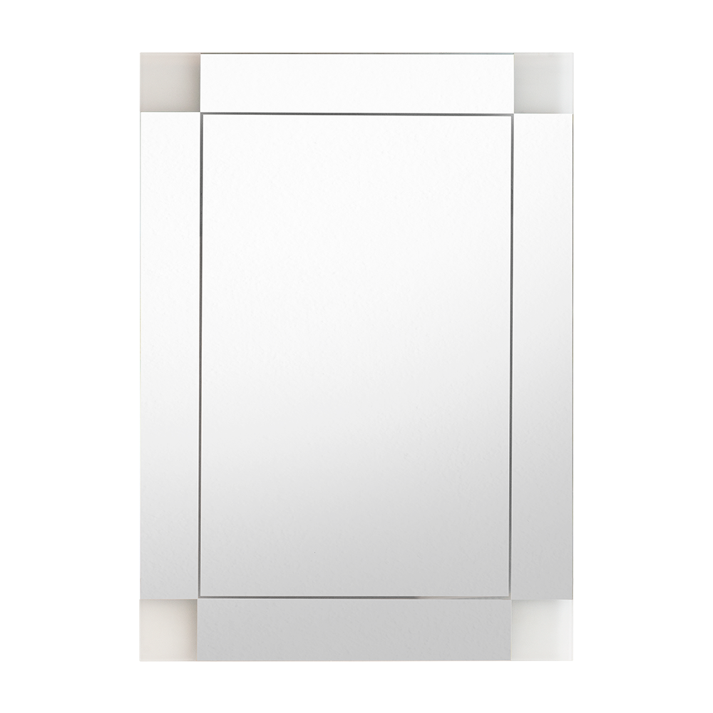 Espejo Rectangular Genova, Capri 75, ensamble a la pared con Diseño en Sandblasting