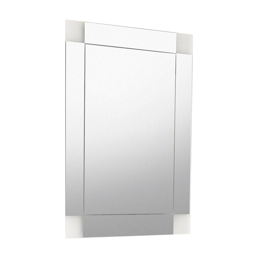 Espejo Rectangular Genova, Capri 75, ensamble a la pared con Diseño en Sandblasting