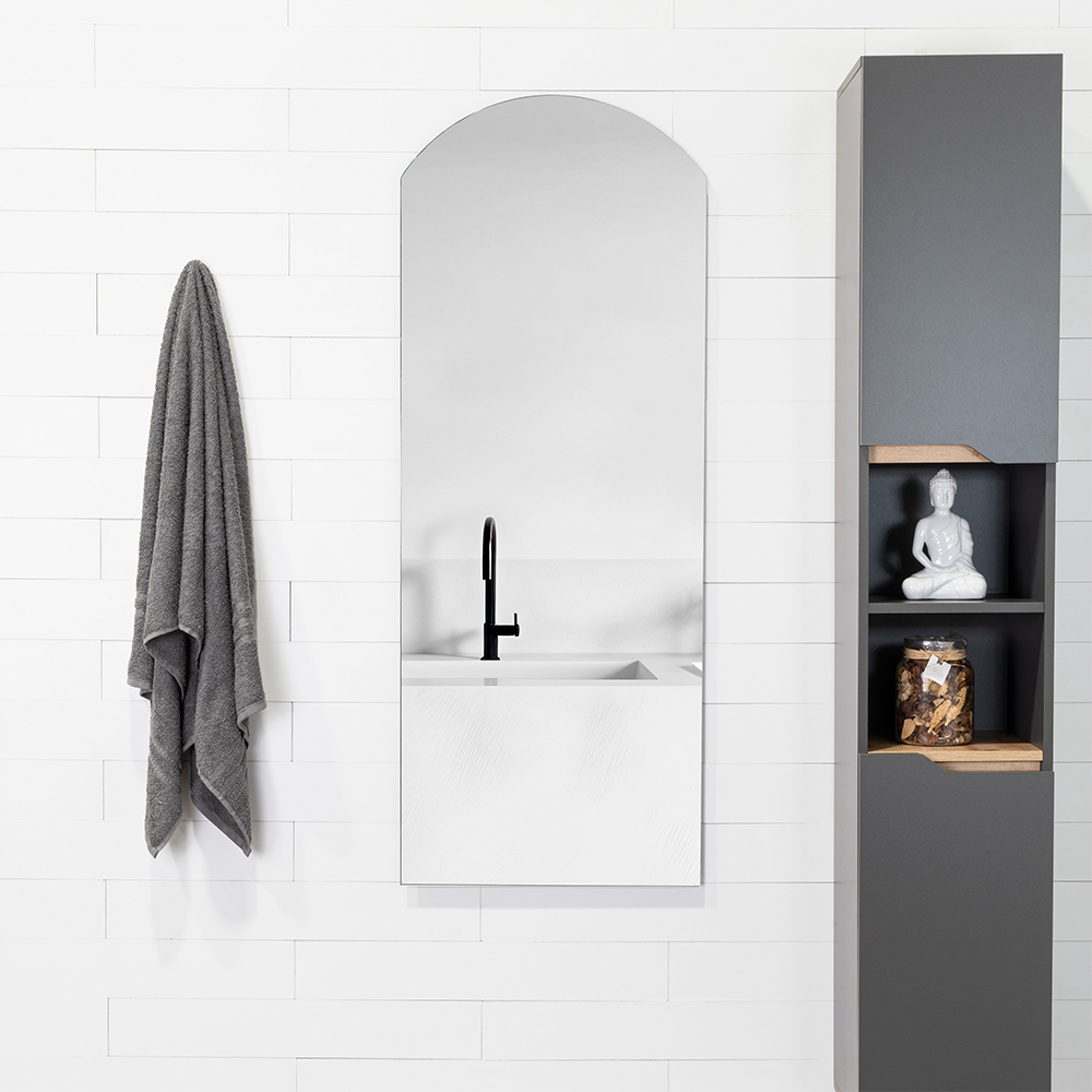 Espejo Rectangular Oporto, Gris, Diseño Moderno