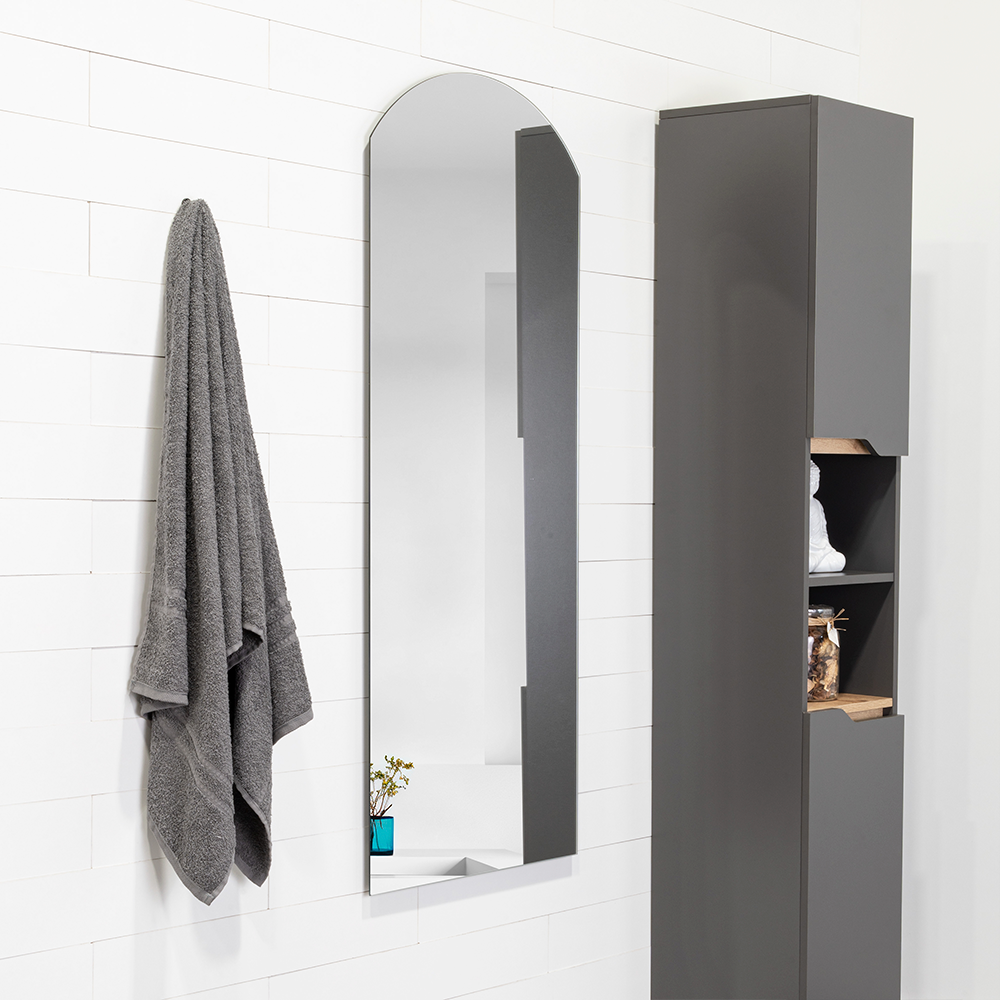 Espejo Rectangular Oporto, Gris, Diseño Moderno