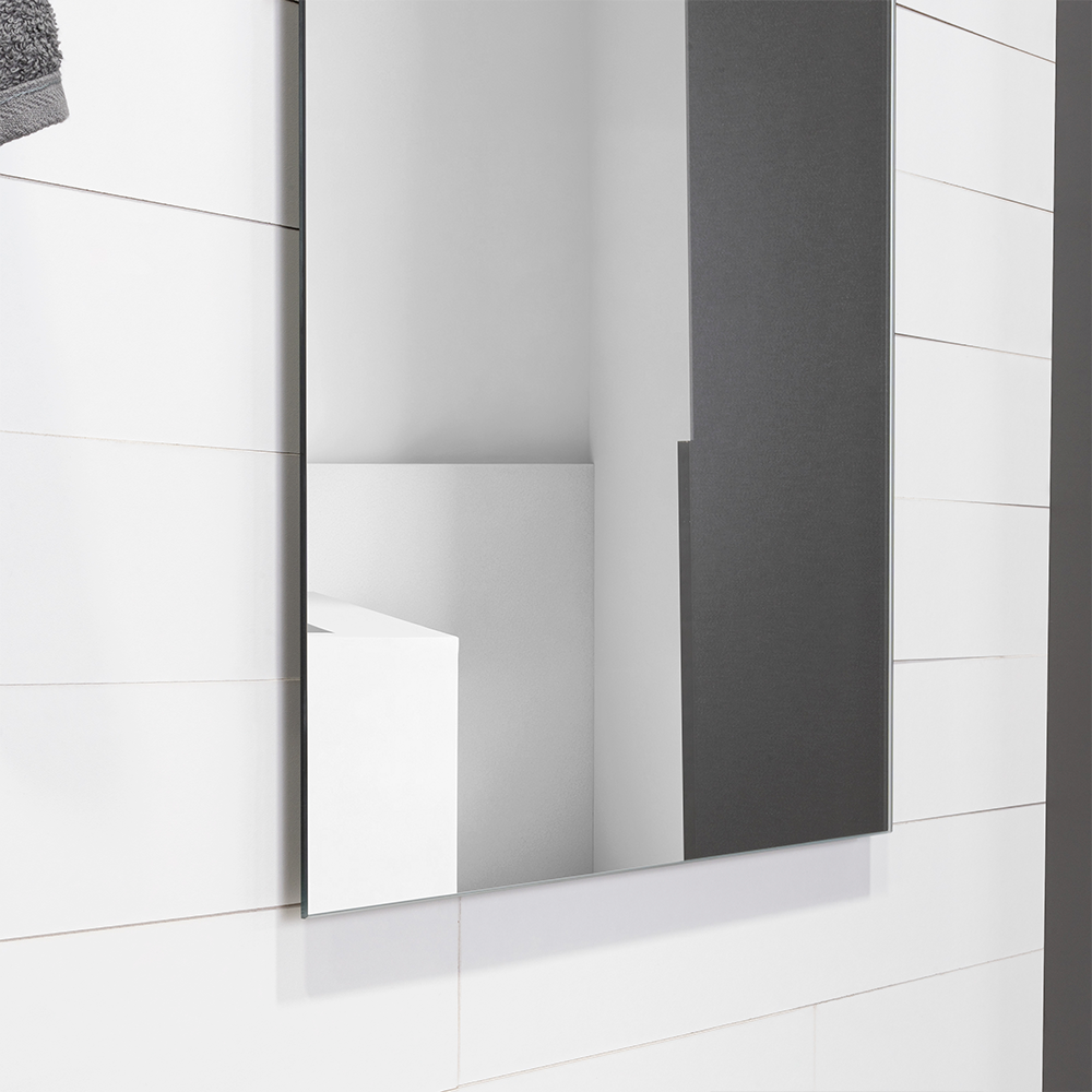 Espejo Rectangular Oporto, Gris, Diseño Moderno
