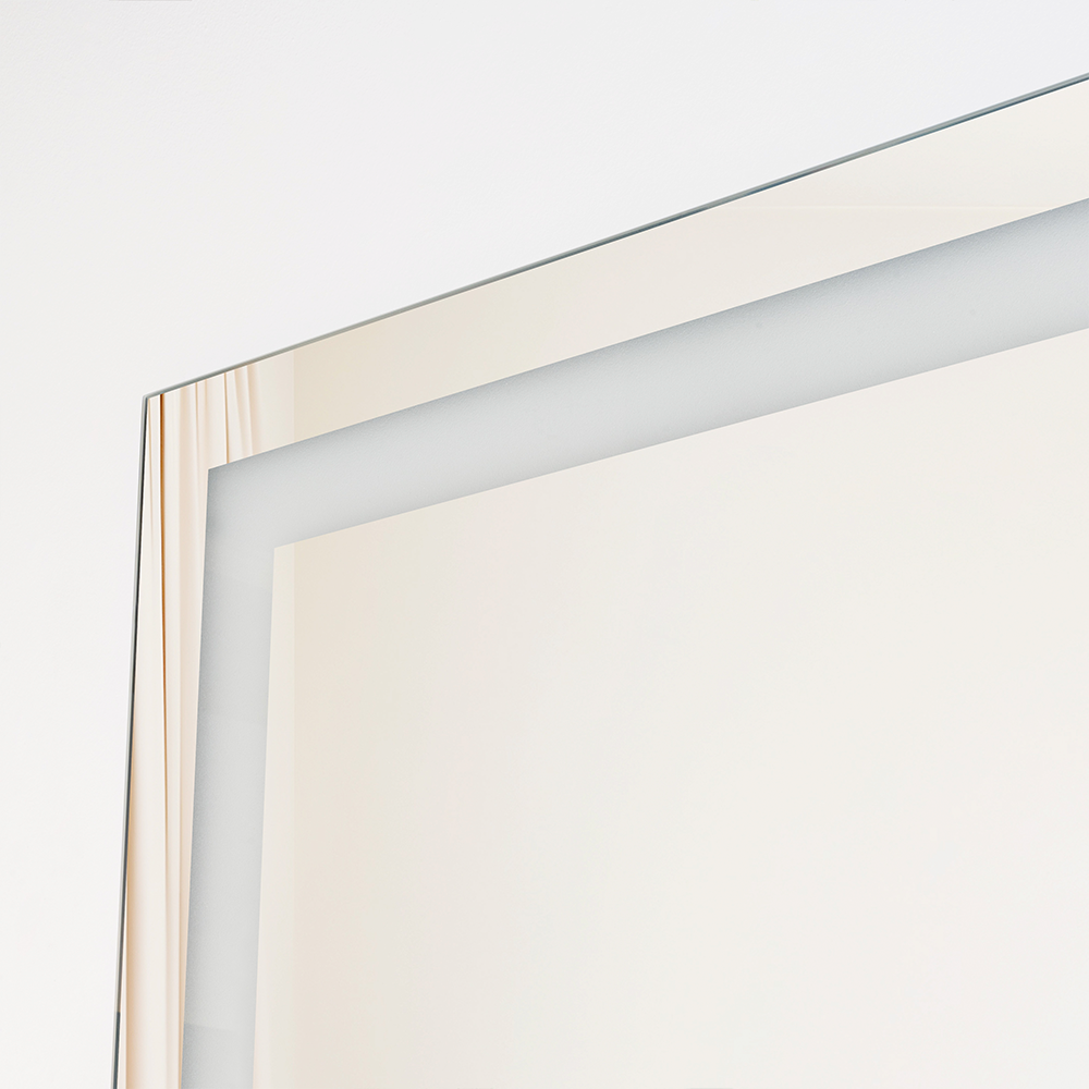 Espejo Rectangular Torino, Girs,  con Diseño en Sandblasting