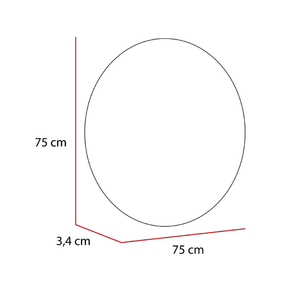 Espejo Redondo Capri 75, Luz Led y Touch