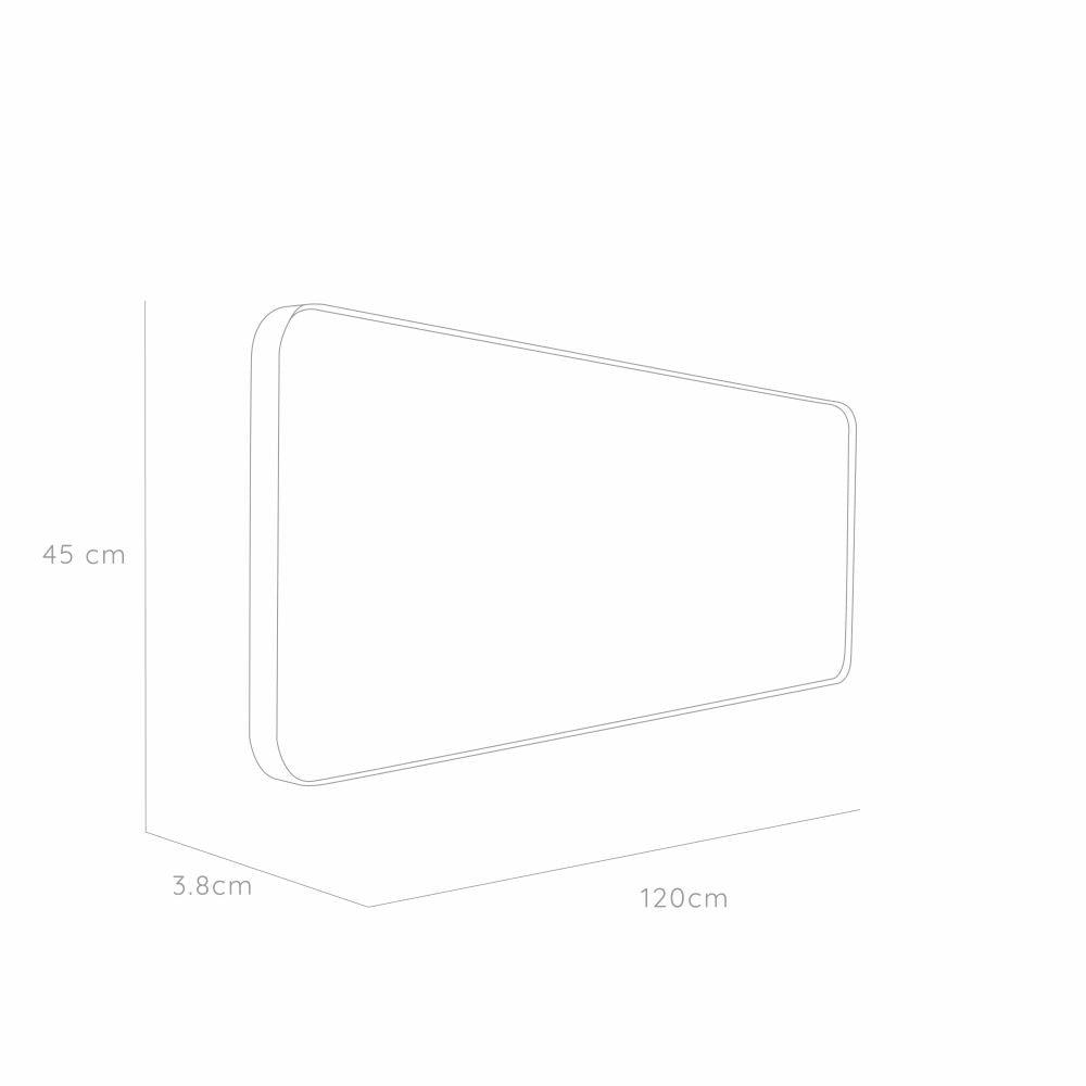 Espejo Loky Rectangular, Negro