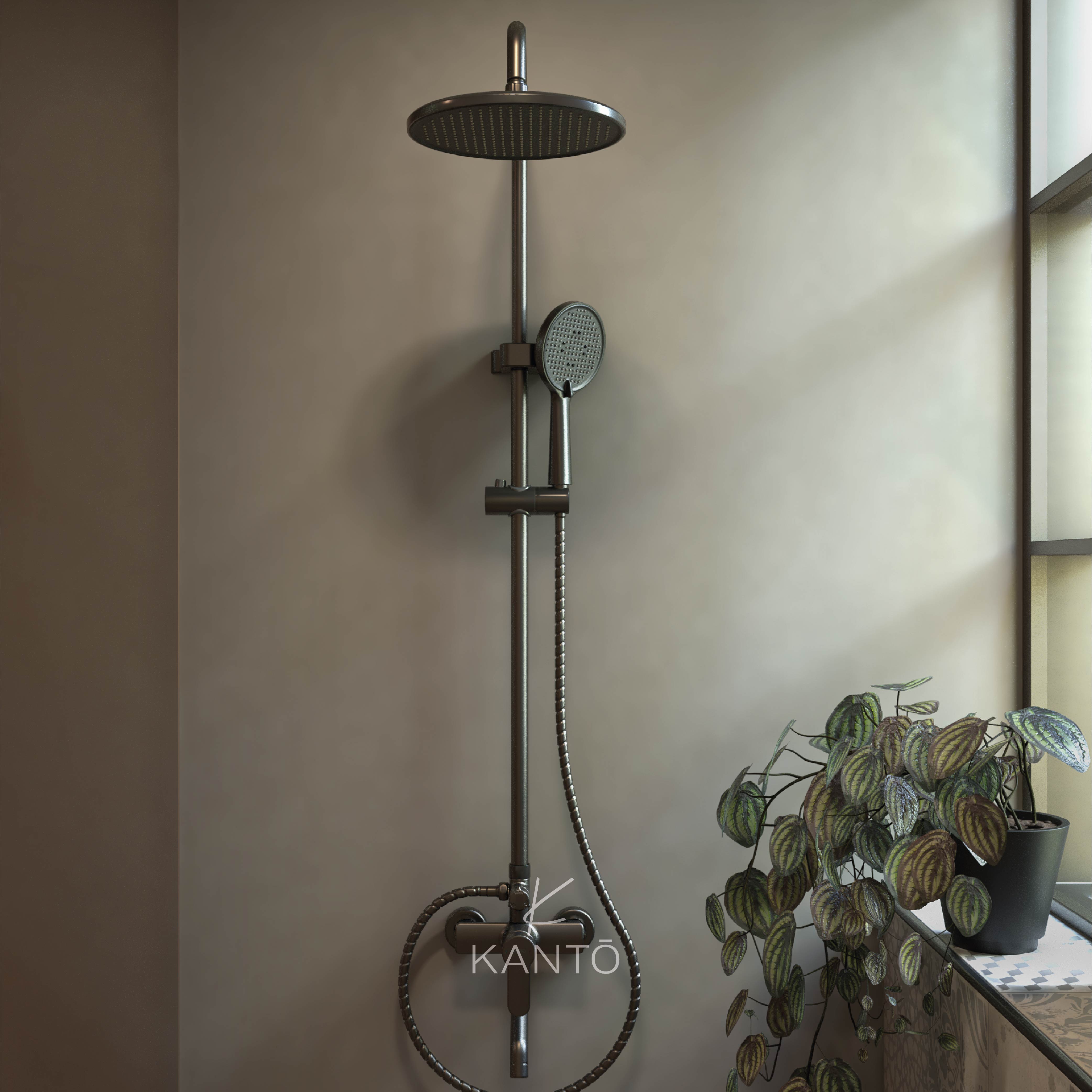 Columna de Ducha Essential Gun Grey