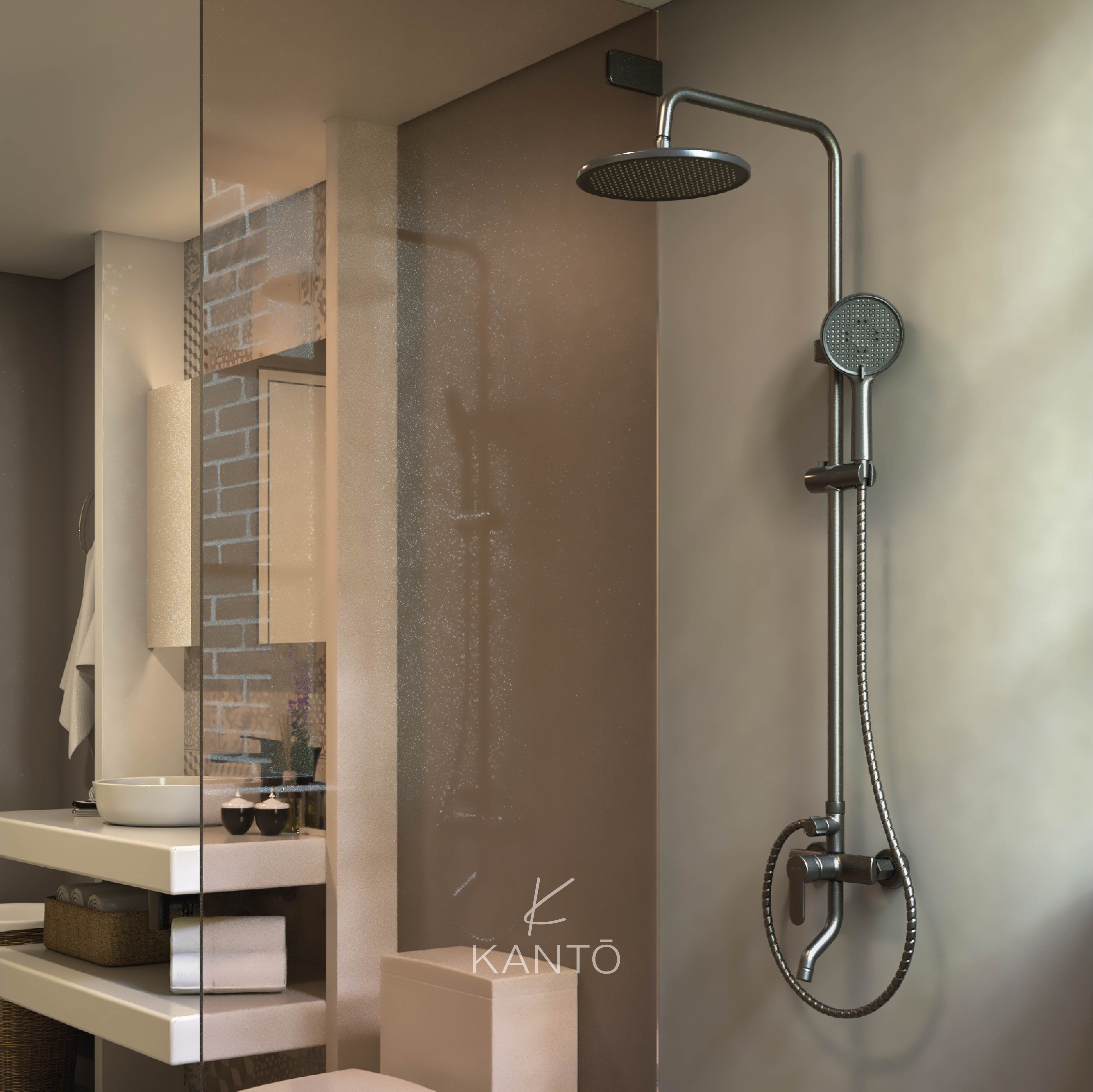 Columna de Ducha Essential Gun Grey