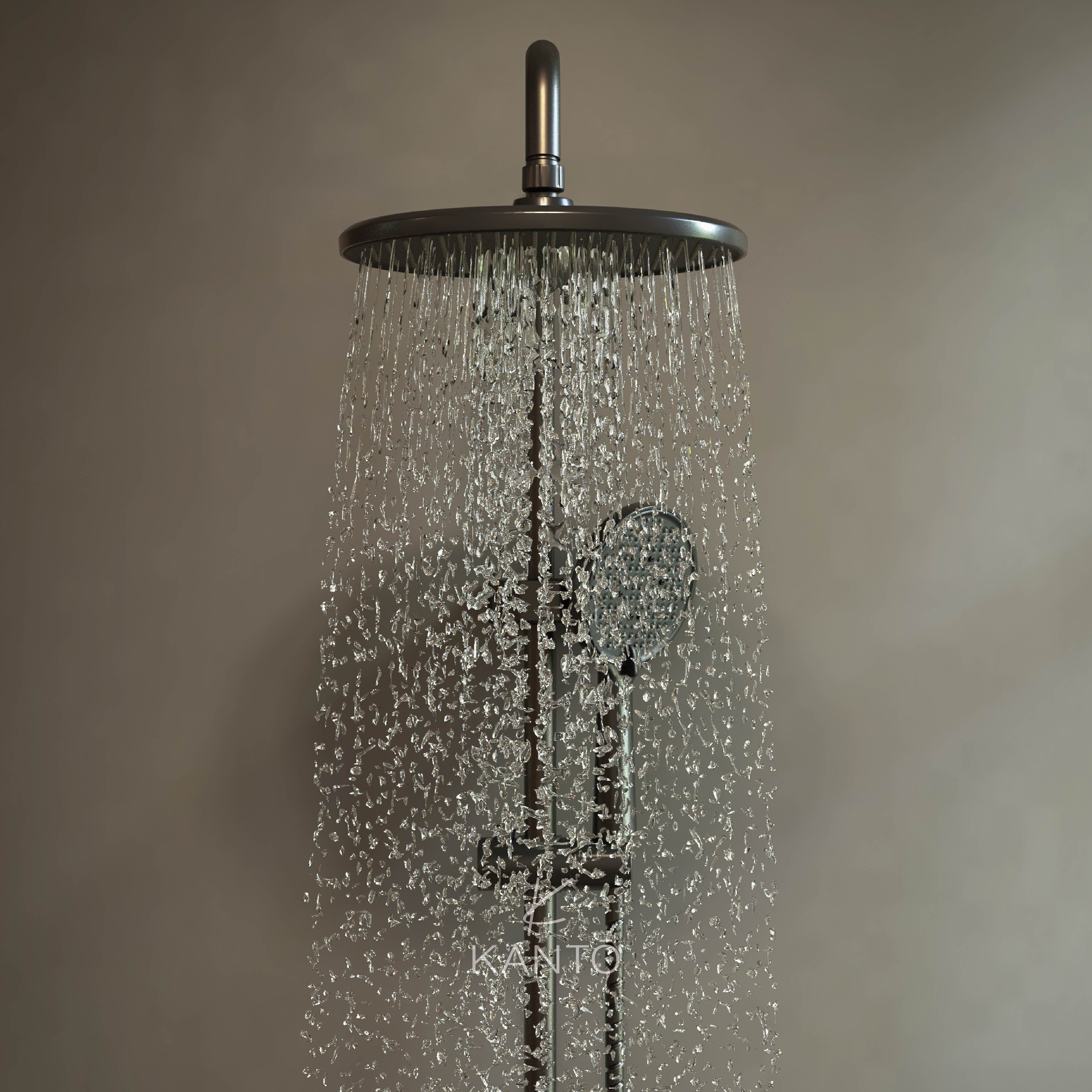 Columna de Ducha Essential Gun Grey