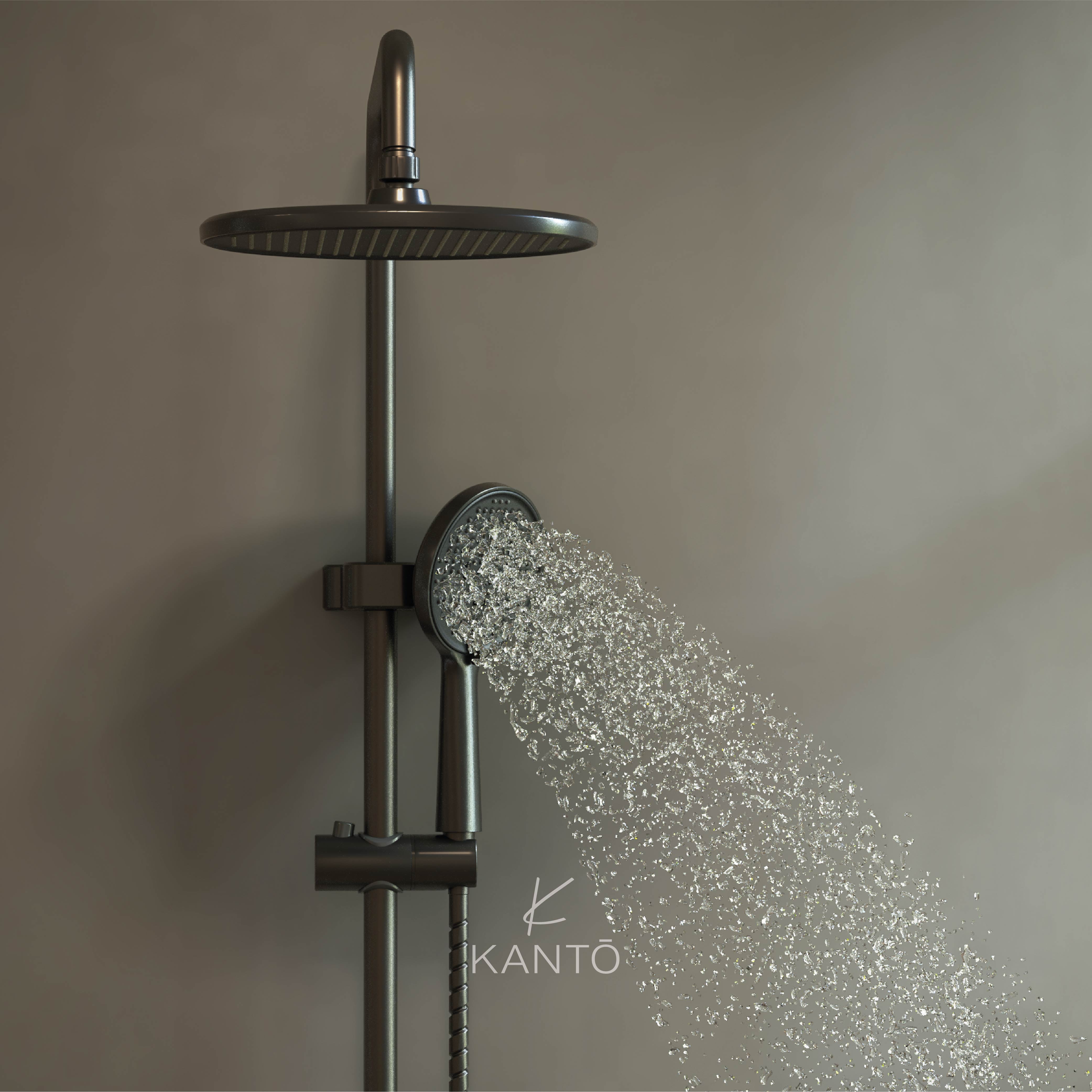 Columna de Ducha Essential Gun Grey