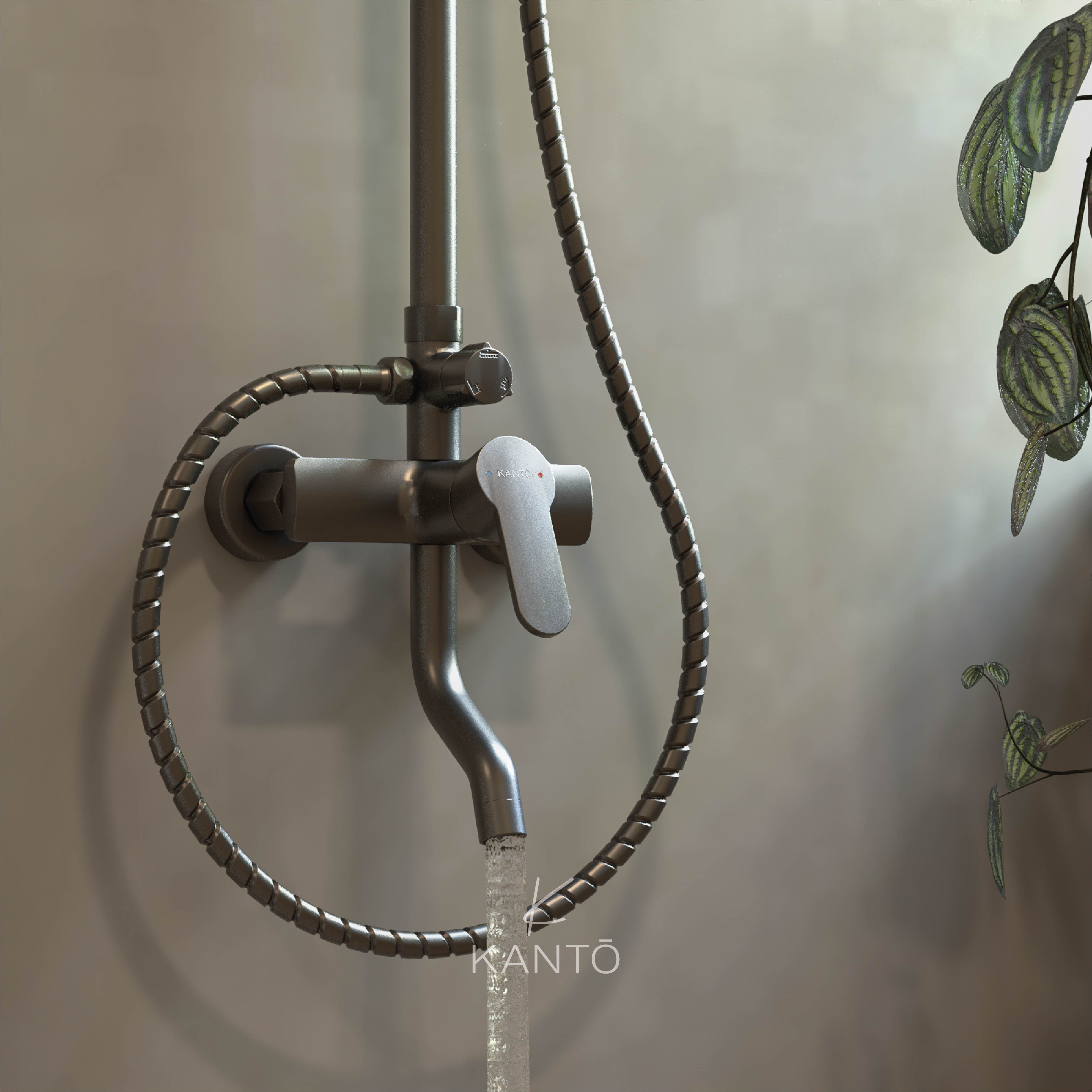 Columna de Ducha Essential Gun Grey