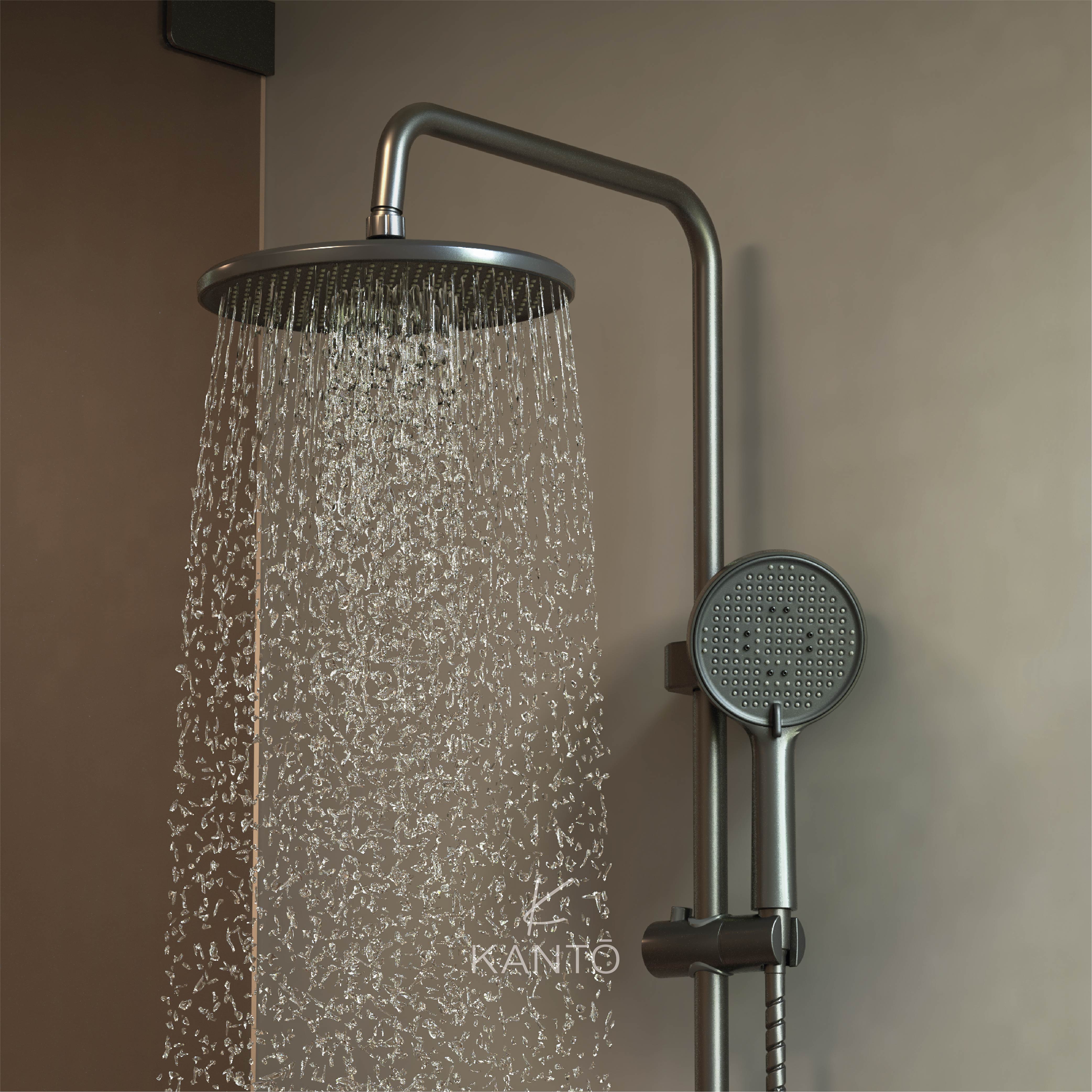 Columna de Ducha Essential Gun Grey