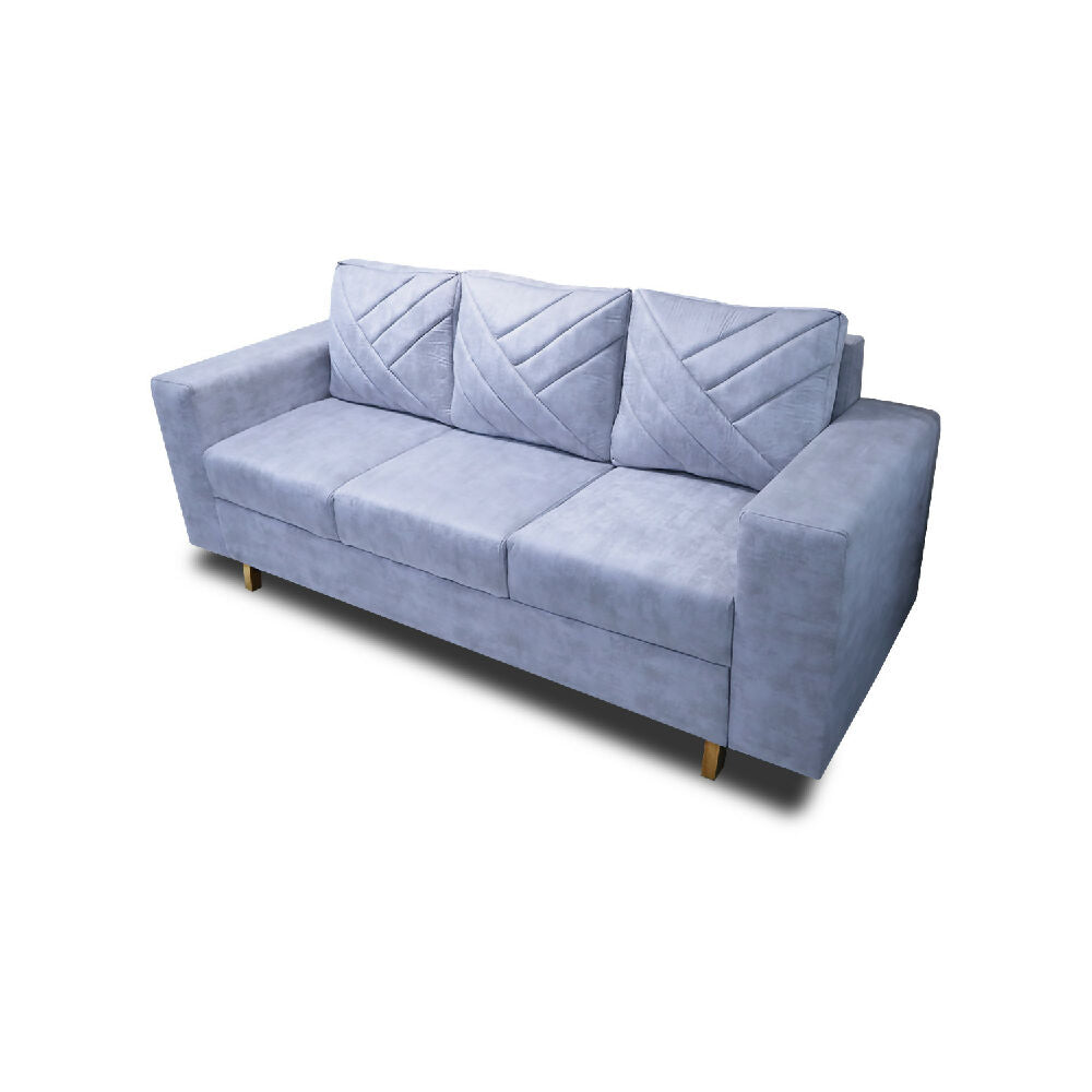 Sofa Amsterdam 3Ptos En Tela Amiglable Con Mascotas 205X72X75 Cm Hielo
