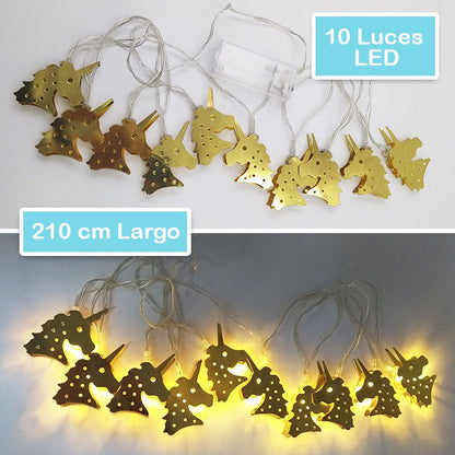 Extensión Unicornio Led X10 Luces 210cm Inalámbrica Guirnalda RF LXM13