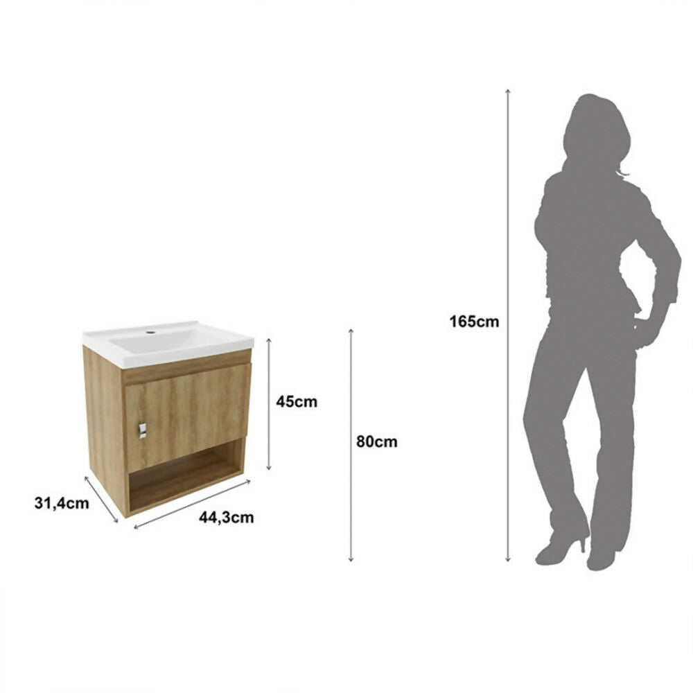Mueble de Baño con Lavamanos Linz - Almendra