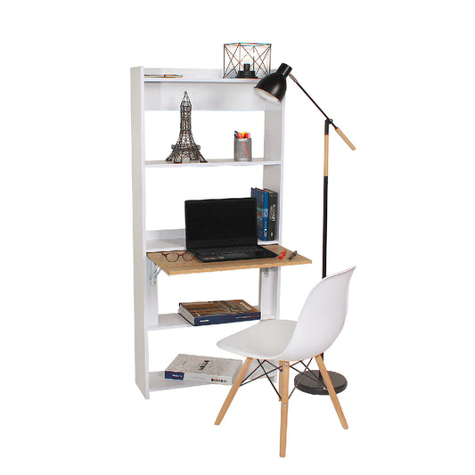 Combo Biblioescritorio Space Plegable ahorra espacio (160X64X54) + silla eames