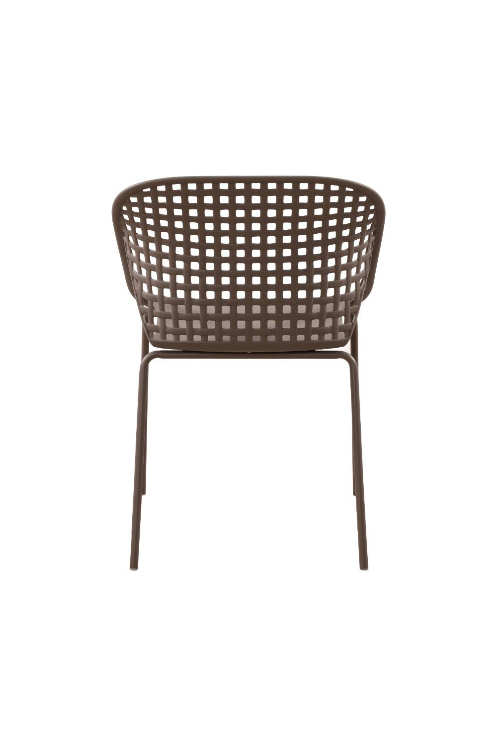 Silla Senit con Brazos, Color Taupe, Con espaldar y diseño Moderno X2