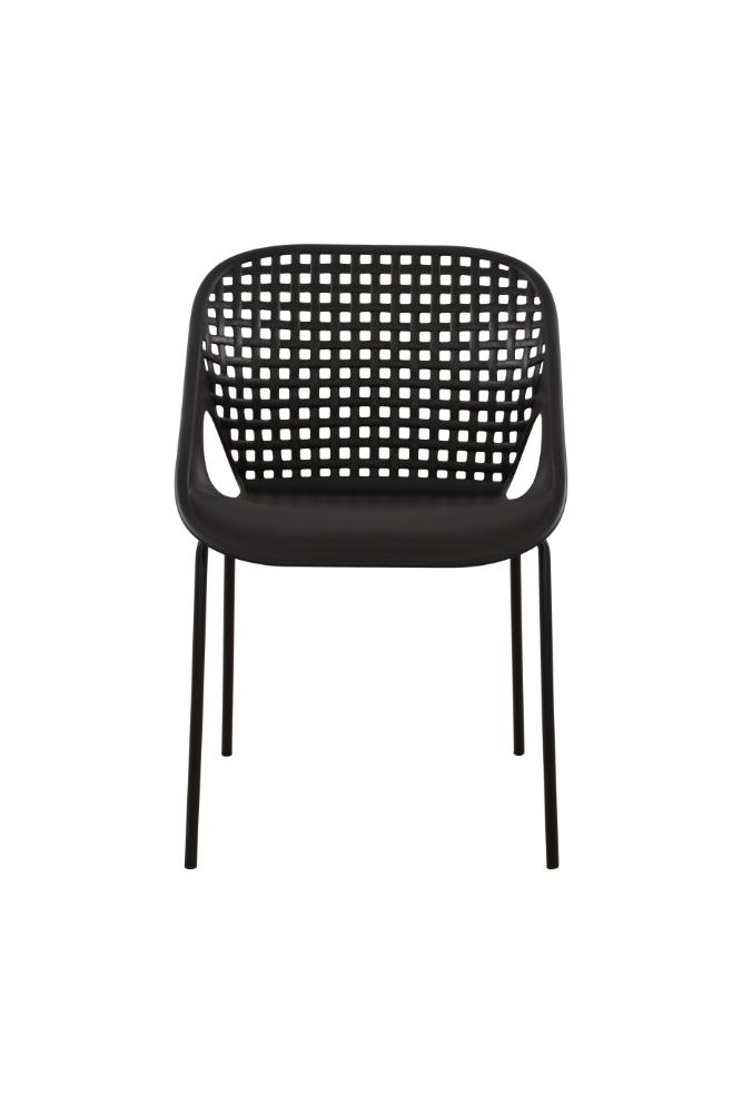 Silla Senit con Brazos, Color Negro, Con espaldar y diseño Moderno X2