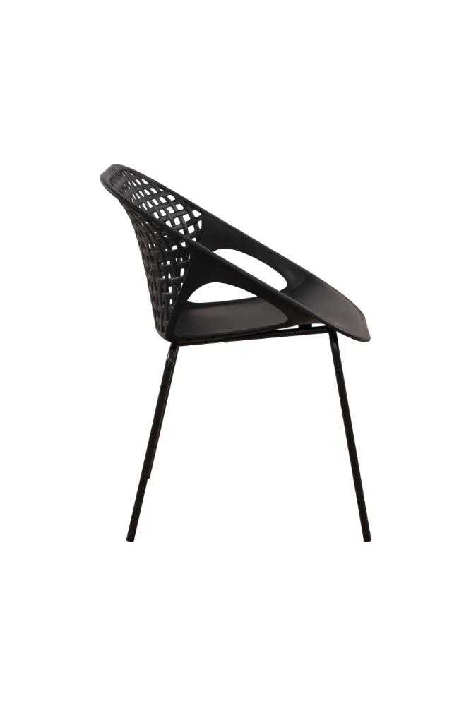 Silla Senit con Brazos, Color Negro, Con espaldar y diseño Moderno X2