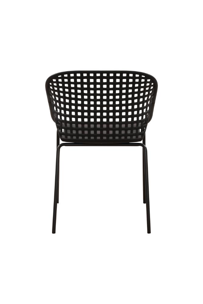 Silla Senit con Brazos, Color Negro, Con espaldar y diseño Moderno X4