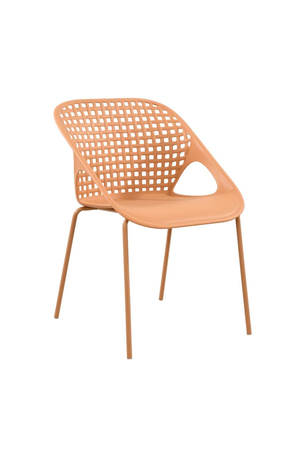 Set de 2 Sillas Senit con Brazos, Color Naranja, con Espaldar y Diseño Moderno