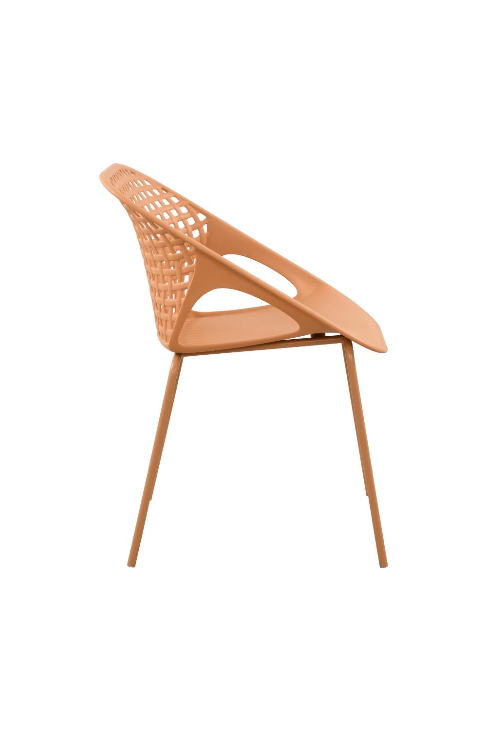 Set de 2 Sillas Senit con Brazos, Color Naranja, con Espaldar y Diseño Moderno