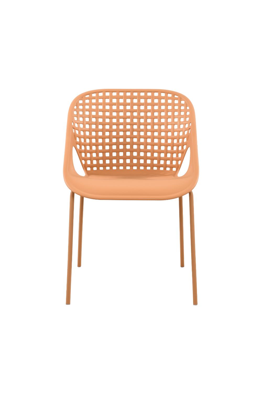 Set de 2 Sillas Senit con Brazos, Color Naranja, con Espaldar y Diseño Moderno