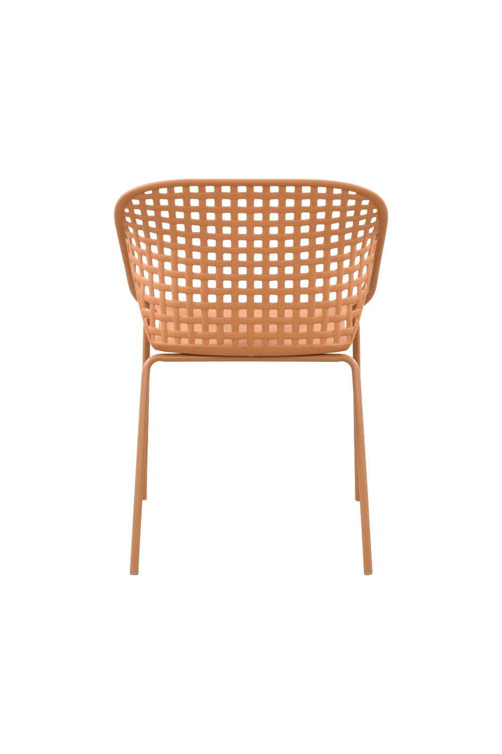 Set de 2 Sillas Senit con Brazos, Color Naranja, con Espaldar y Diseño Moderno