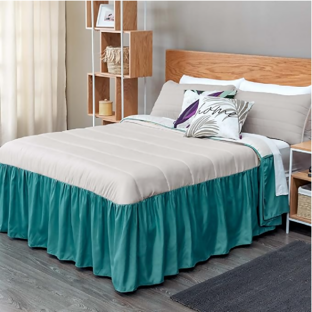 Colcha Dilar, Doble Faz, para cama Doble, con Faldón - Envío Gratis 86213-2