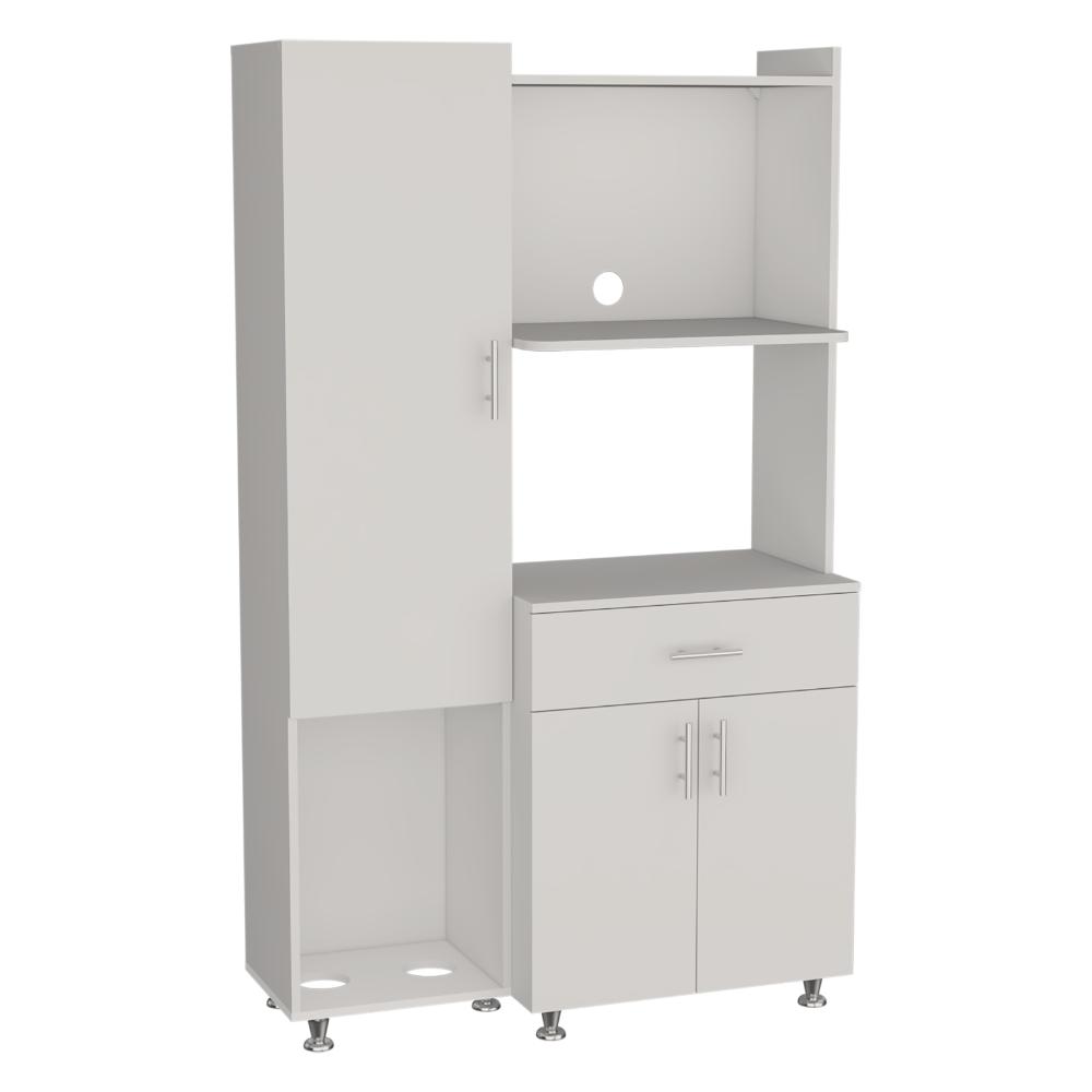 Alacena Multiusos Panter Eco, Kronos Blanco, una Puerta Abatible y Variedad de Entrepaños ZF