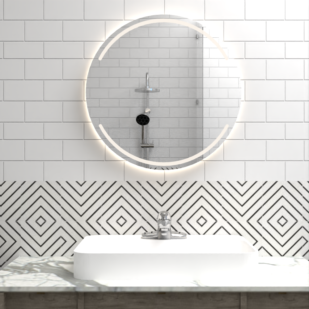 Espejo Circular Dallas, con Luz Led