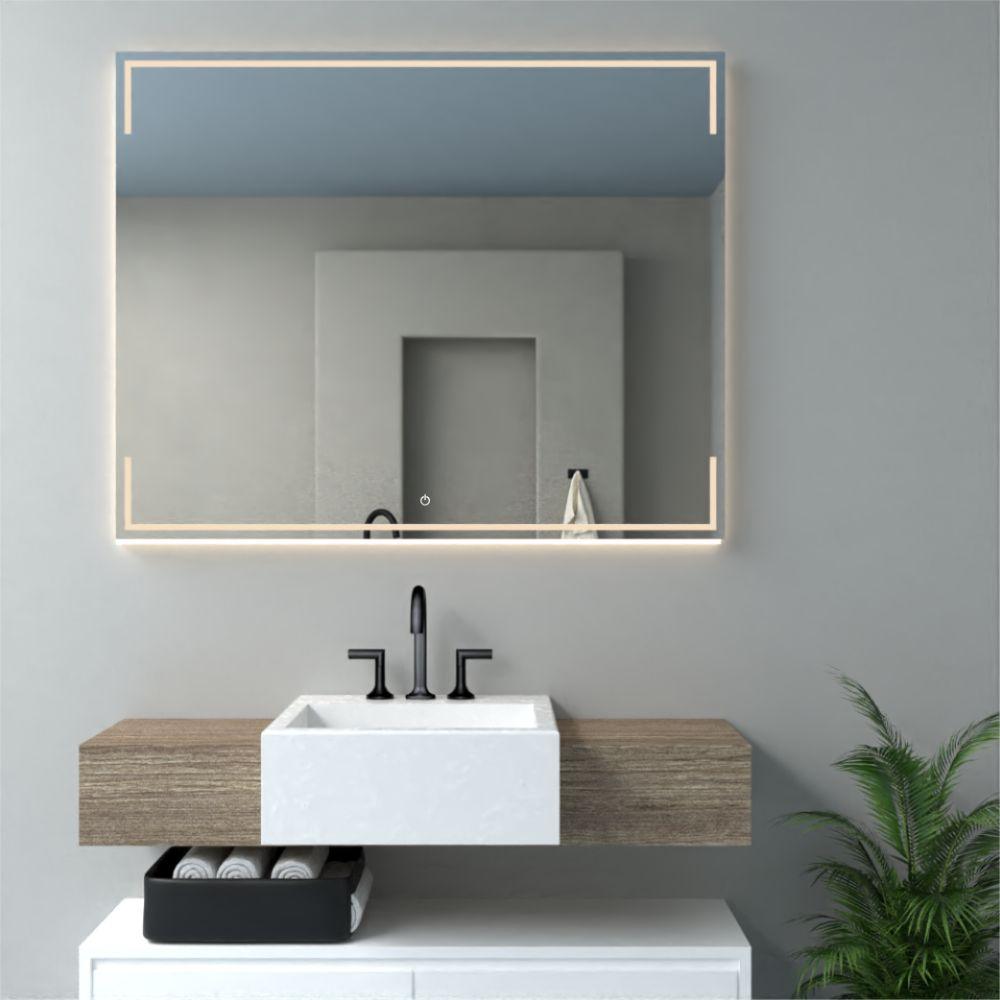 Espejo Terranova led+touch, En forma Rectangular - VIRTUAL MUEBLES