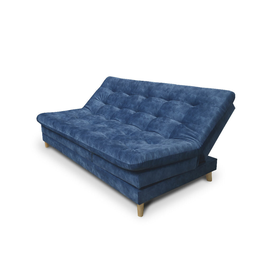 Sofa cama 5 posiciones Agassi Tela Azul - Incluye Cojines