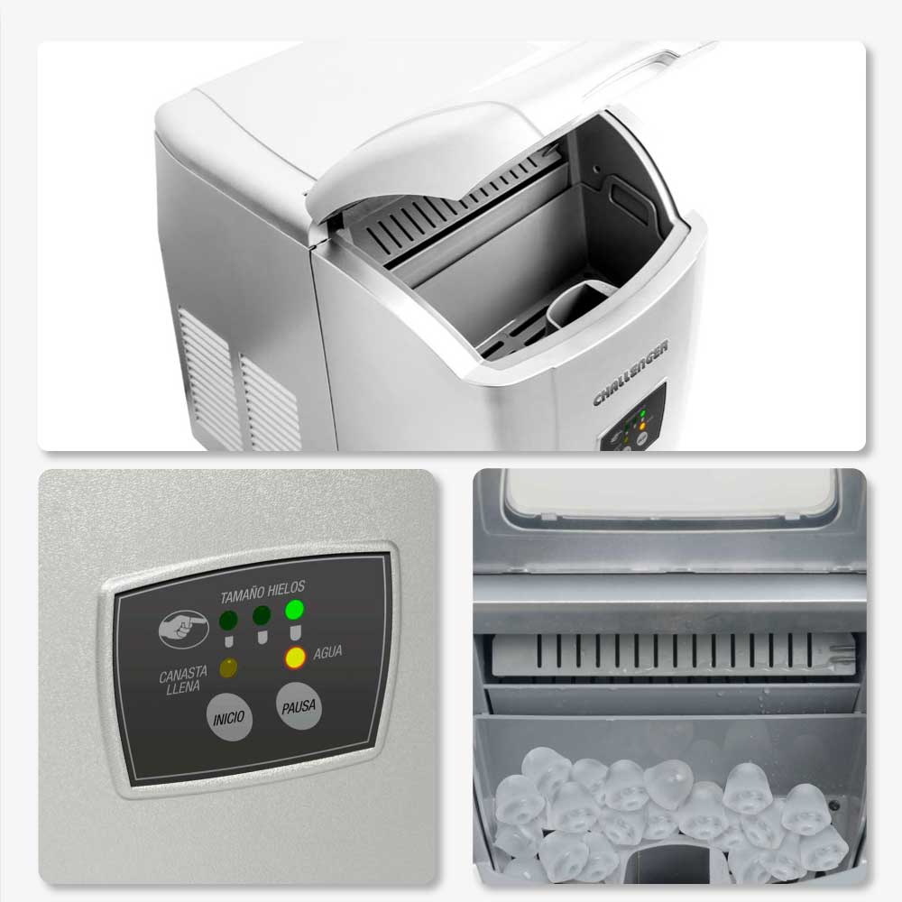 Fabricador De Hielo Fh 8210 10Kg Challenger, Color Gris