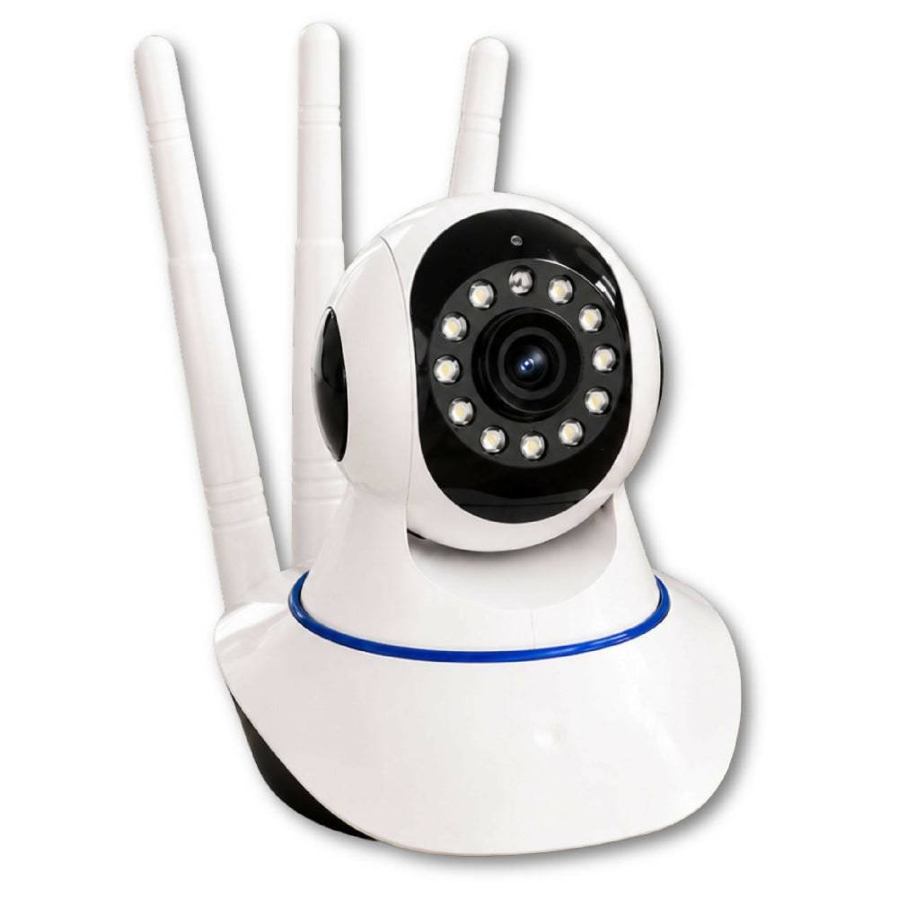 Cámara De Seguridad IP WiFi 3 Antenas Con Monitoreo Remoto Desde App Y Detección De Movimiento