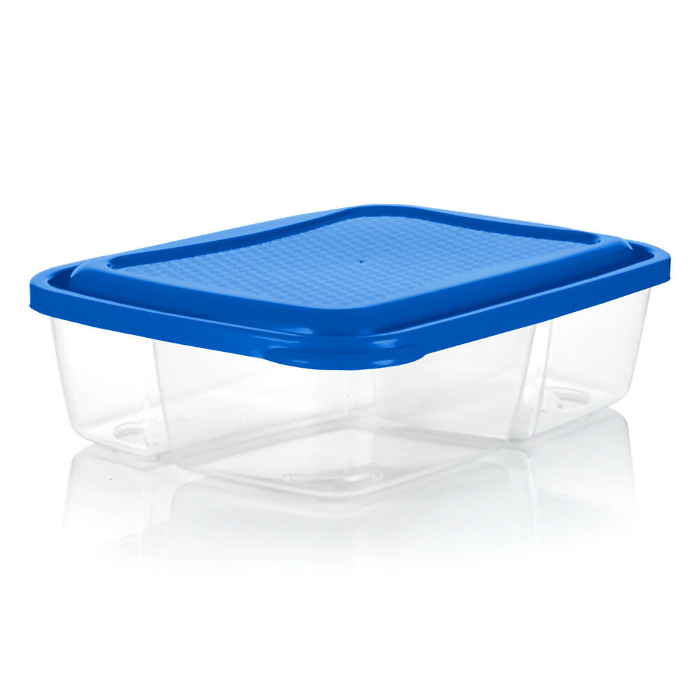 Recipiente Basico Rectangular Dividido 1.4L Azul