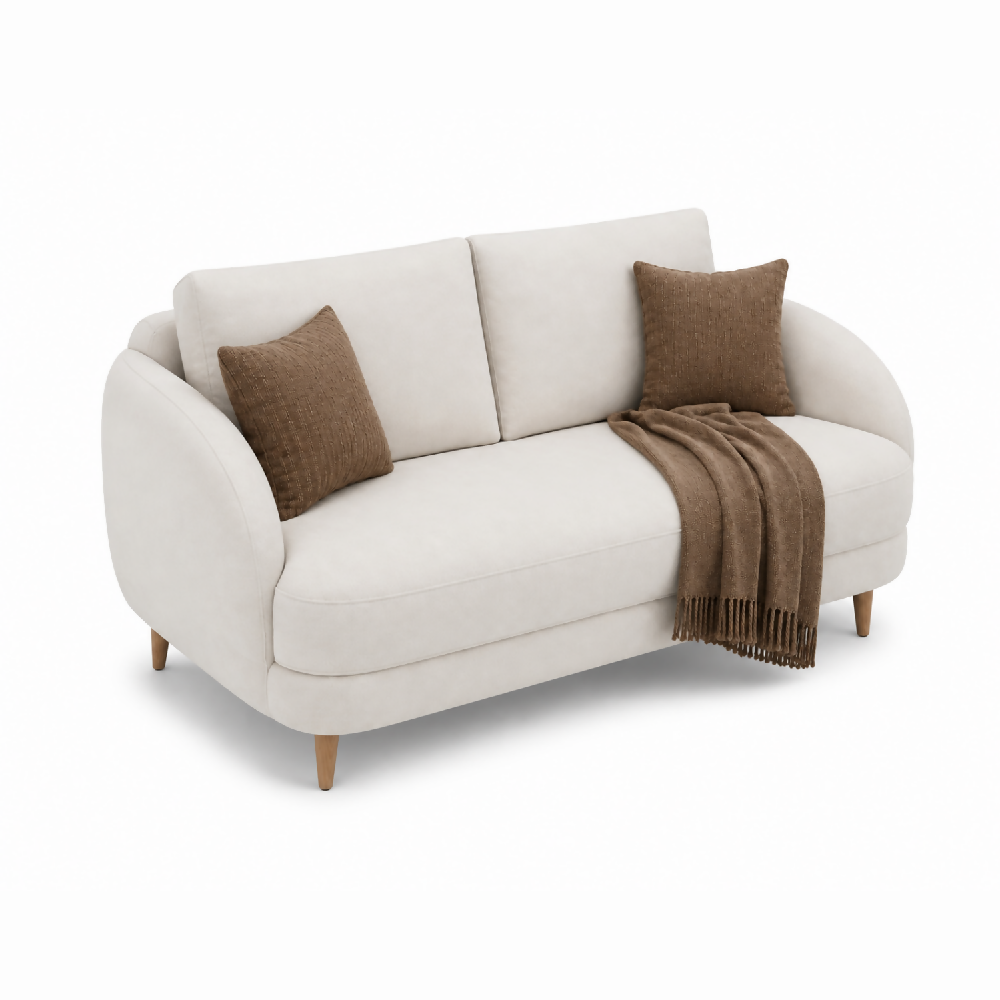 Sofá Luis 4 Puestos Beige Microfibra 200x90x94