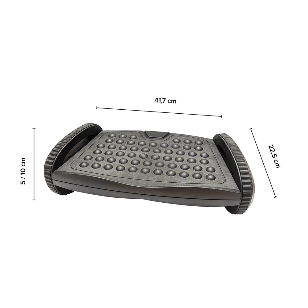 Descansapies Ergonómico 2 Alturas de Plástico, Negro