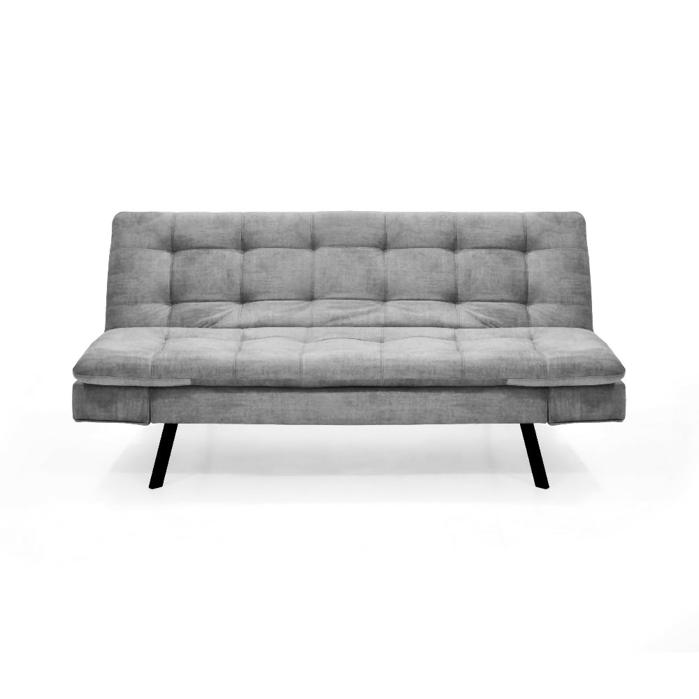 Sofa Cama Milan 176x90x78 Reclinable Tela Gris